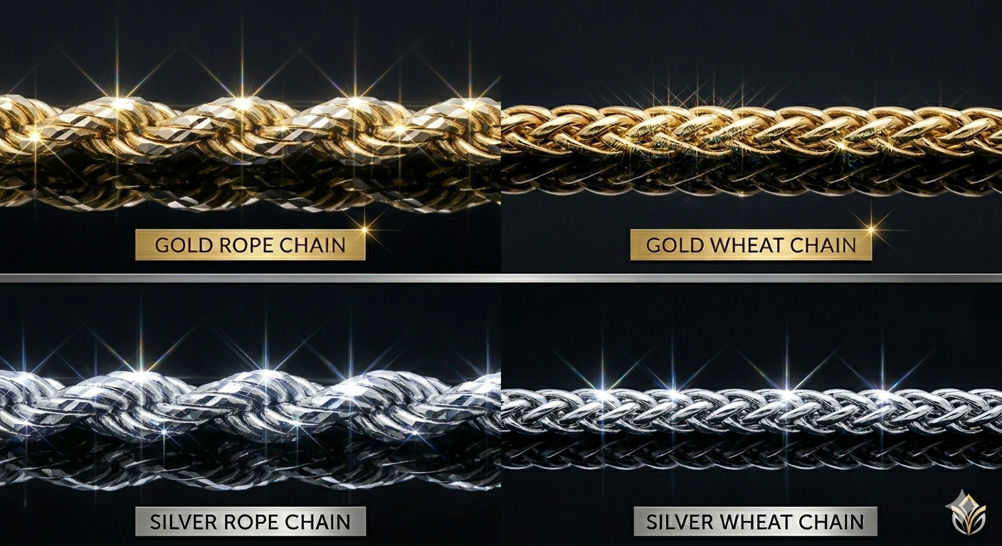 Wheat & Rope Chains