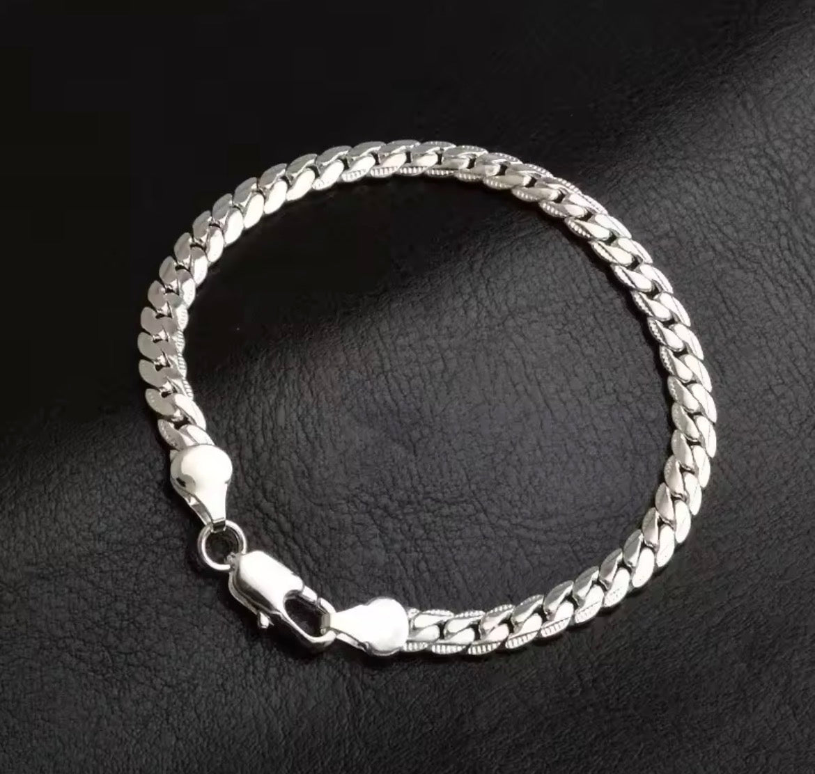 6mm .925 Silver Plated Bracelet