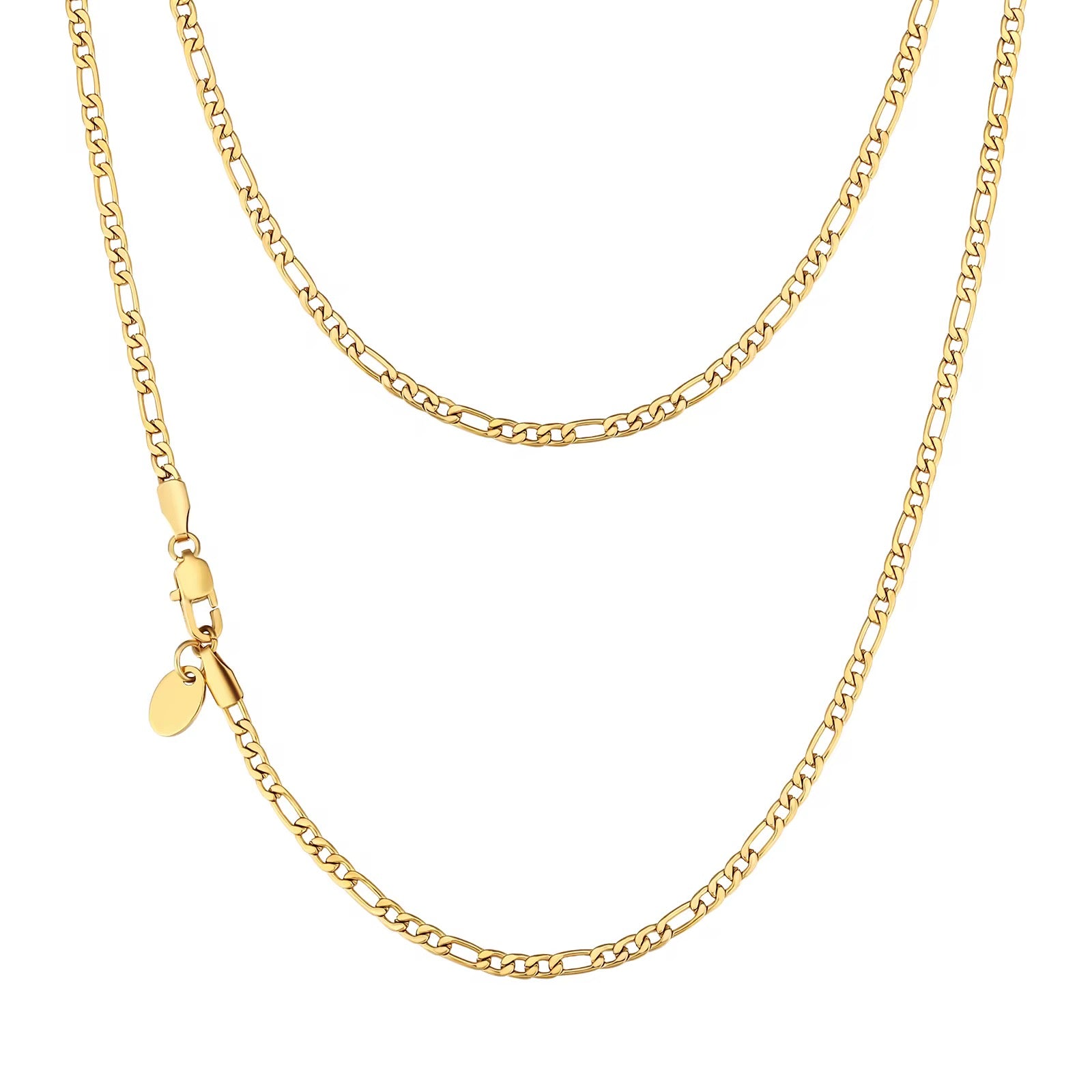 18K Gold Filled Figaro Chain, 22 inch 5mm