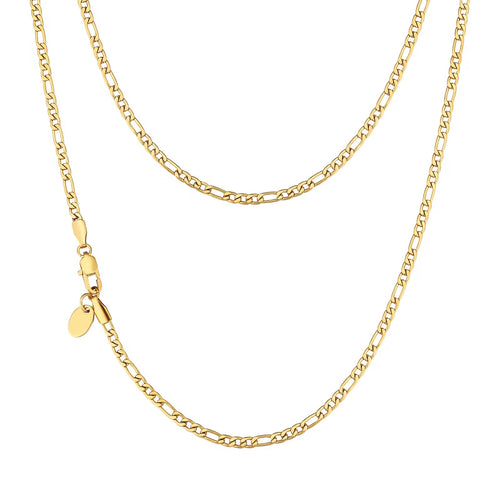 18K Gold Filled Figaro Chain, 22 inch 5mm