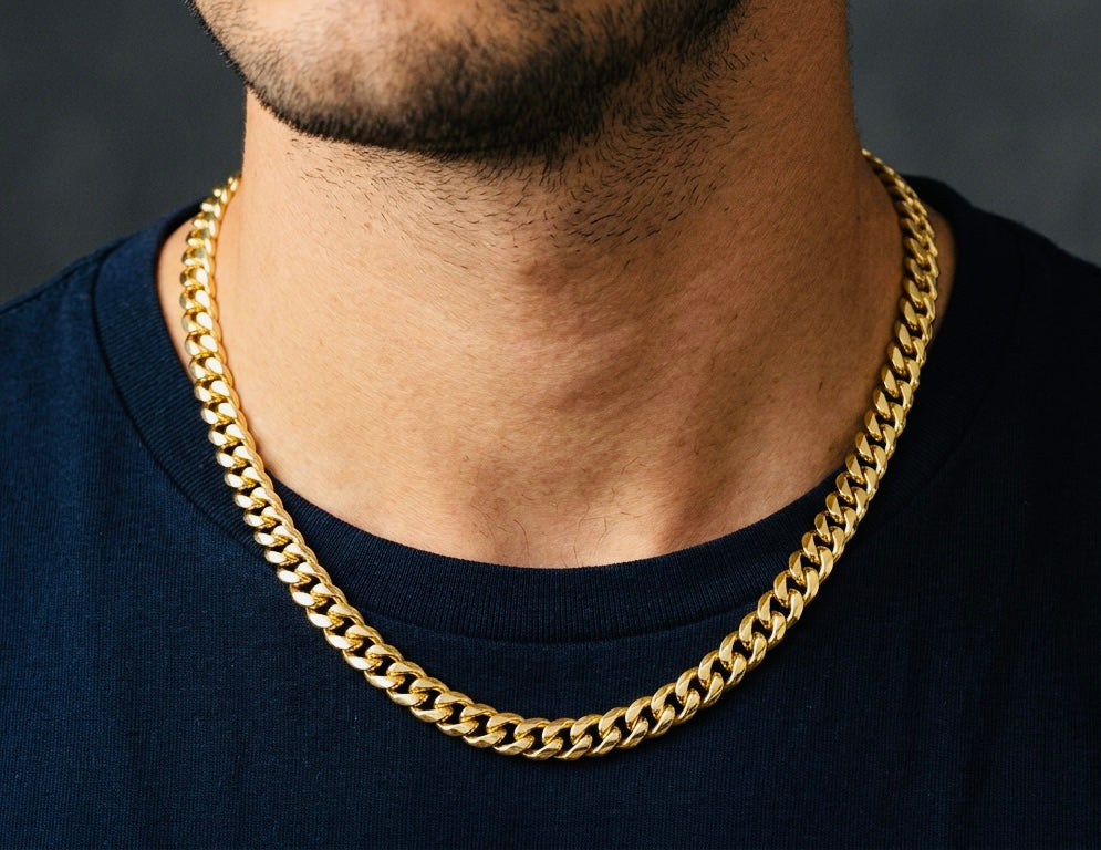 18K Gold Filled Cuban Chain, 22 inch 6mm
