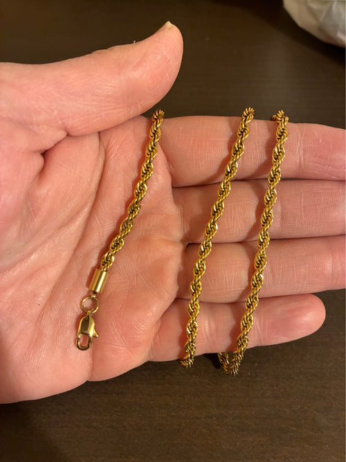 18K Gold Filled Rope Chain