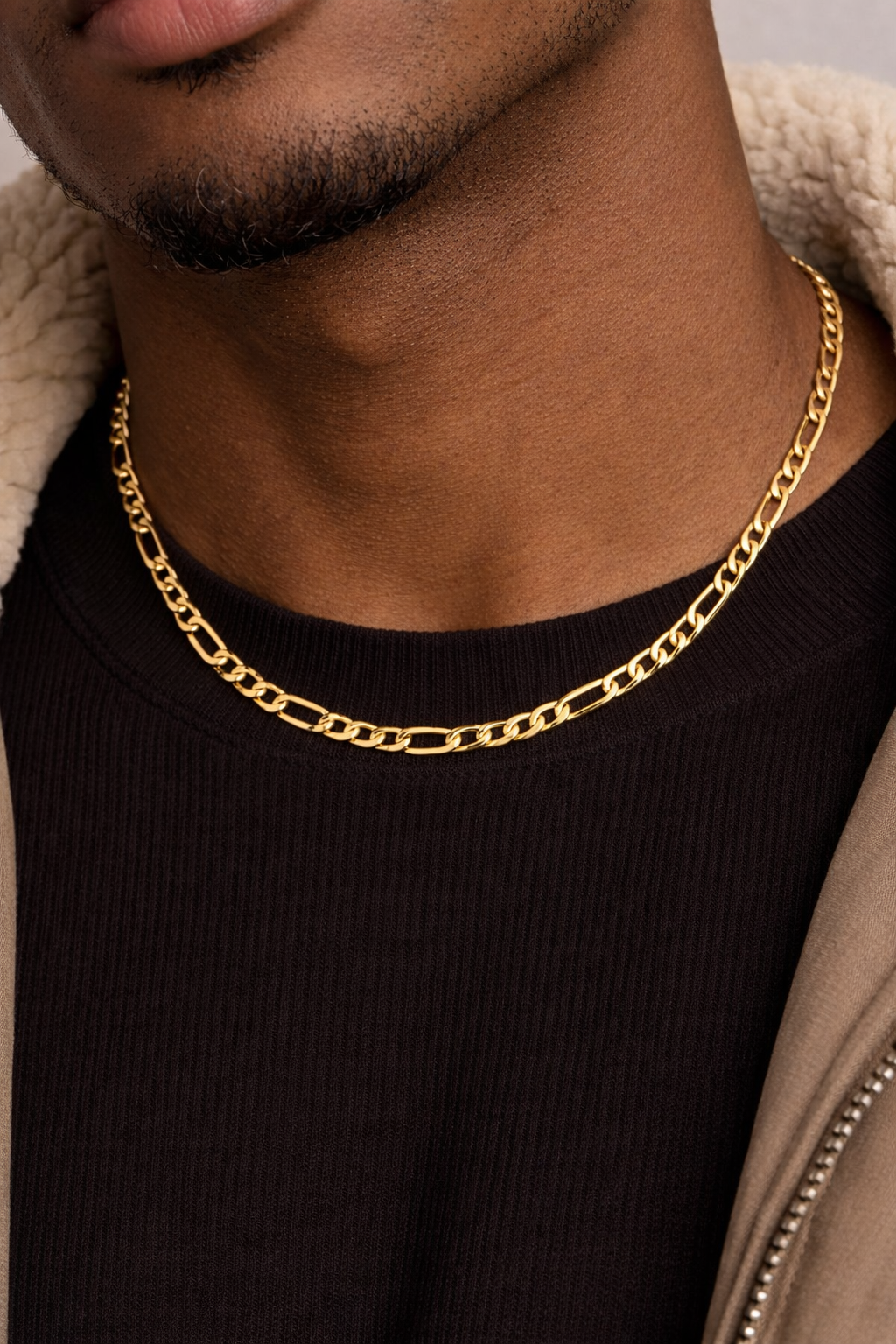 18K Gold Filled Figaro Chain, 22 inch 5mm