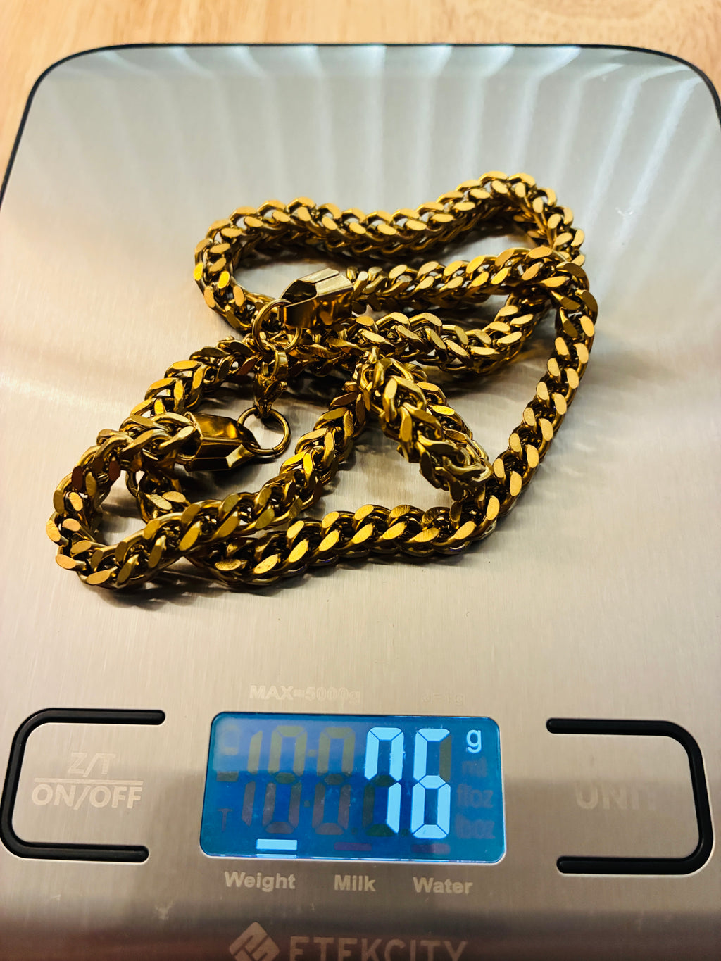 24” 18K PVD Gold Franco Cuban Chain Necklace 6mm