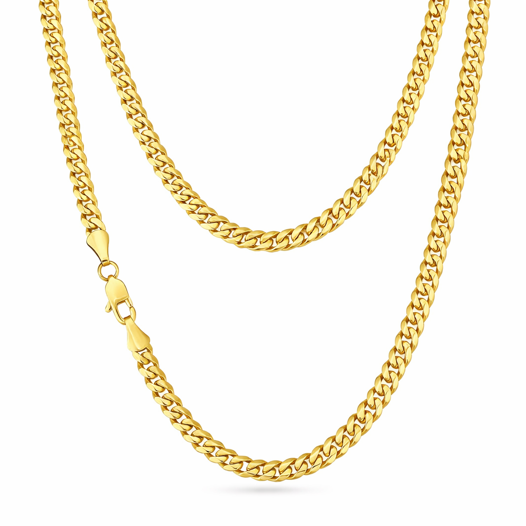 18K Gold Filled Cuban Chain, 22 inch 6mm