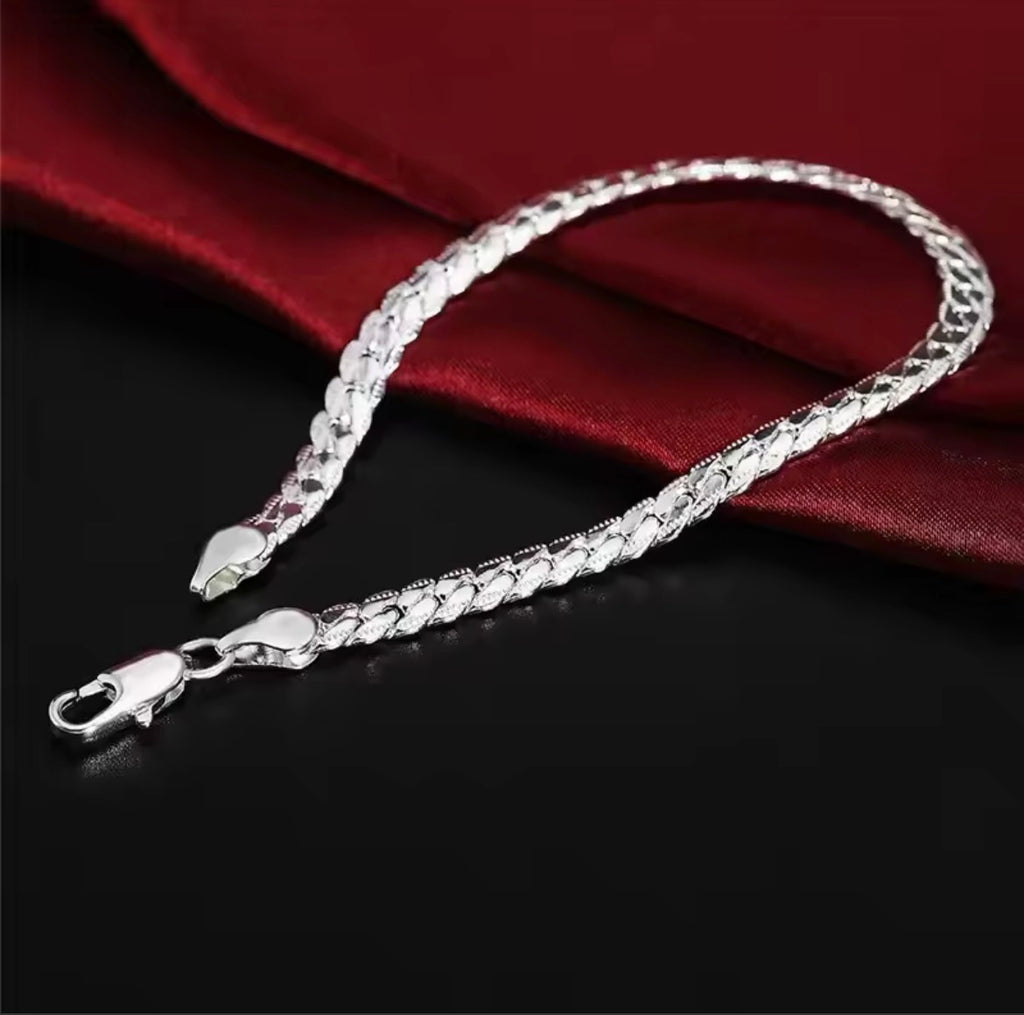6mm .925 Silver Plated Bracelet