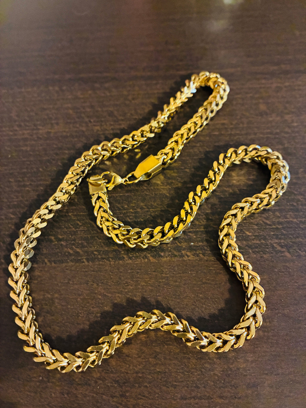 24” 18K PVD Gold Franco Cuban Chain Necklace 6mm