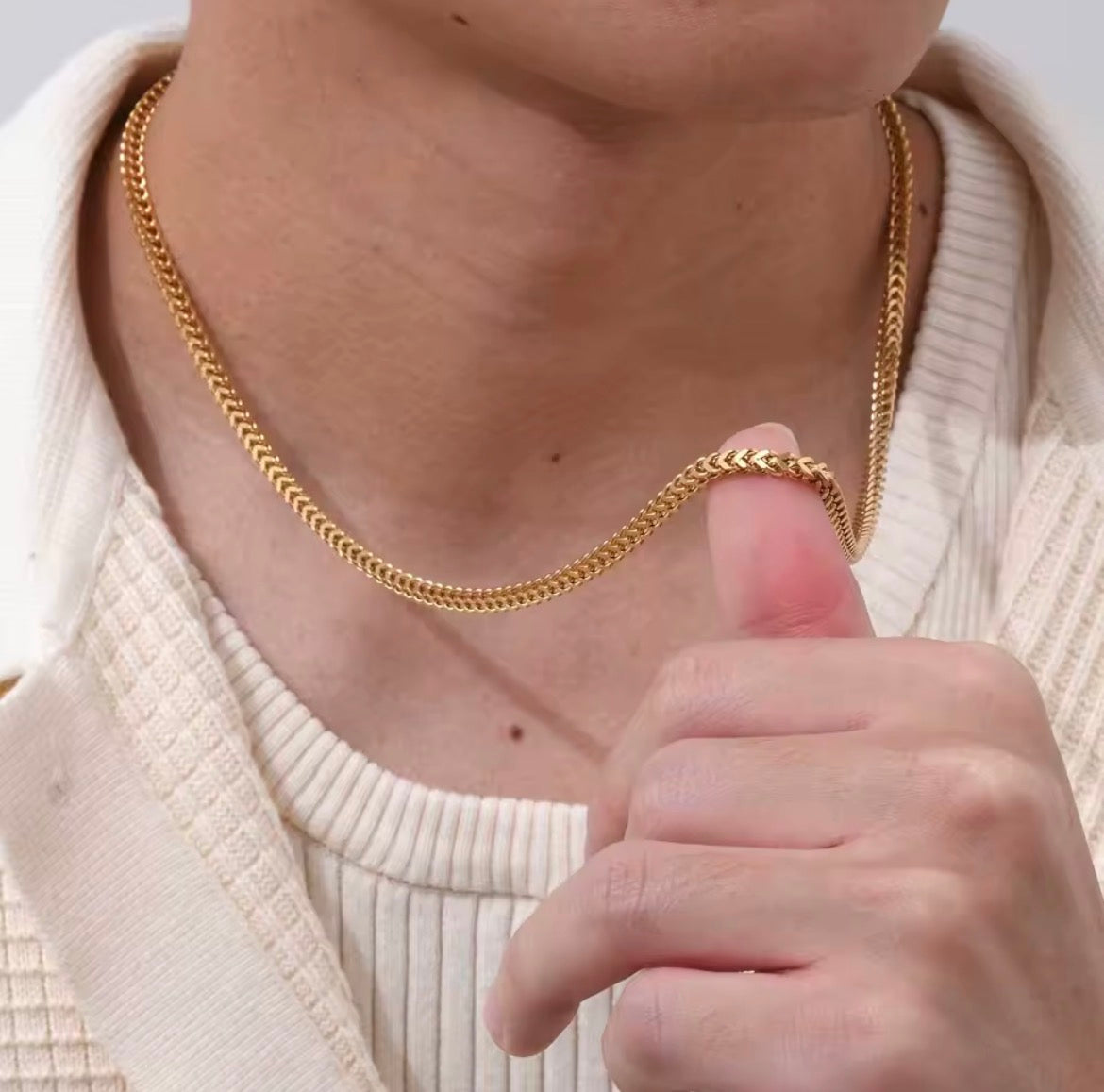 18k Gold Foxtail Franco Chain